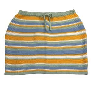 Sabo Skirt Australia Knit Striped Sweater Mini Skirt MultiColor Pastel Size 6